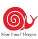 Logo for Slow Food Bergen med den røde sneglen i Slow Food-merket